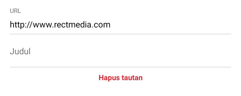 hapus tautan