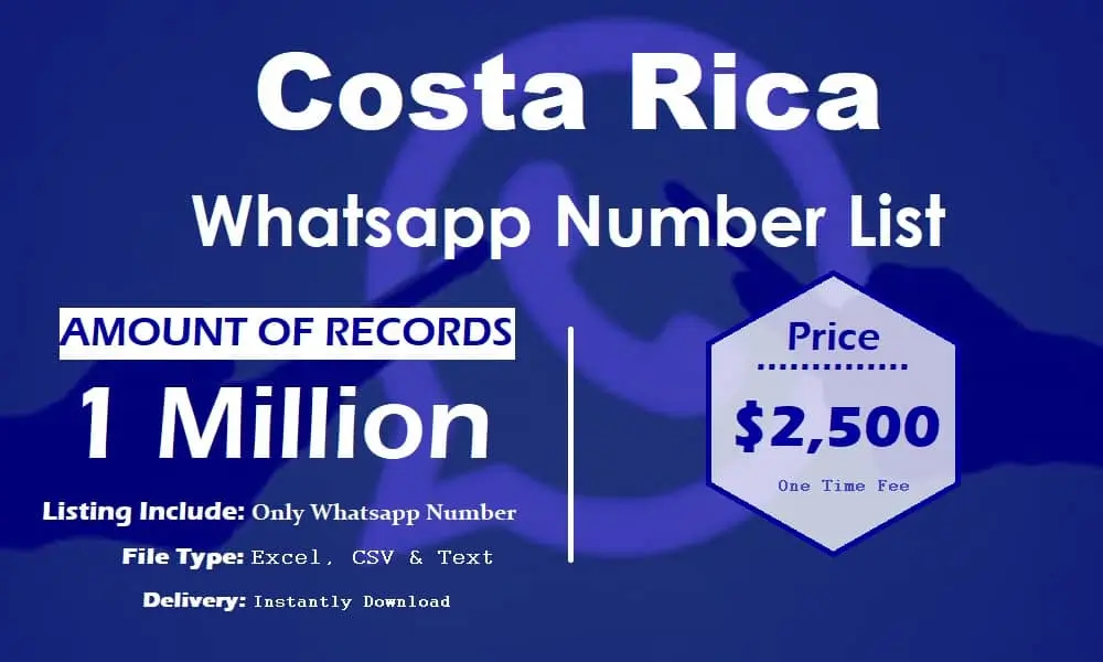 Costa Rica whatsapp number list