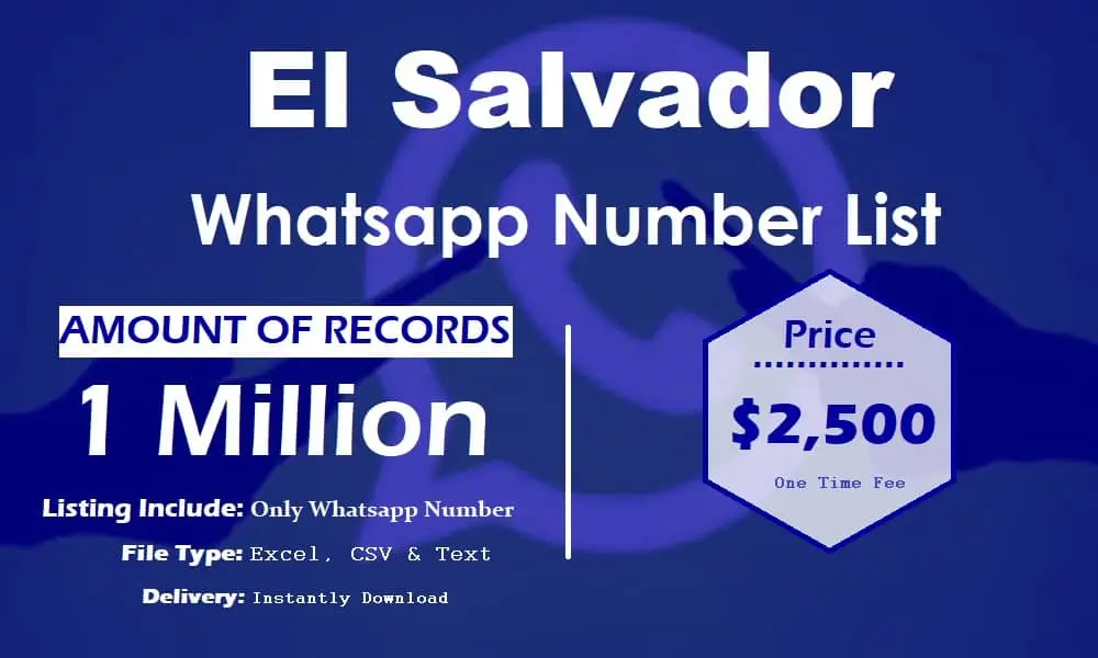 El Salvador whatsapp number list