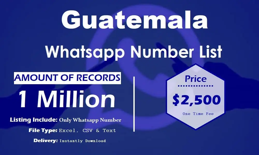 Guatemala whatsapp number list
