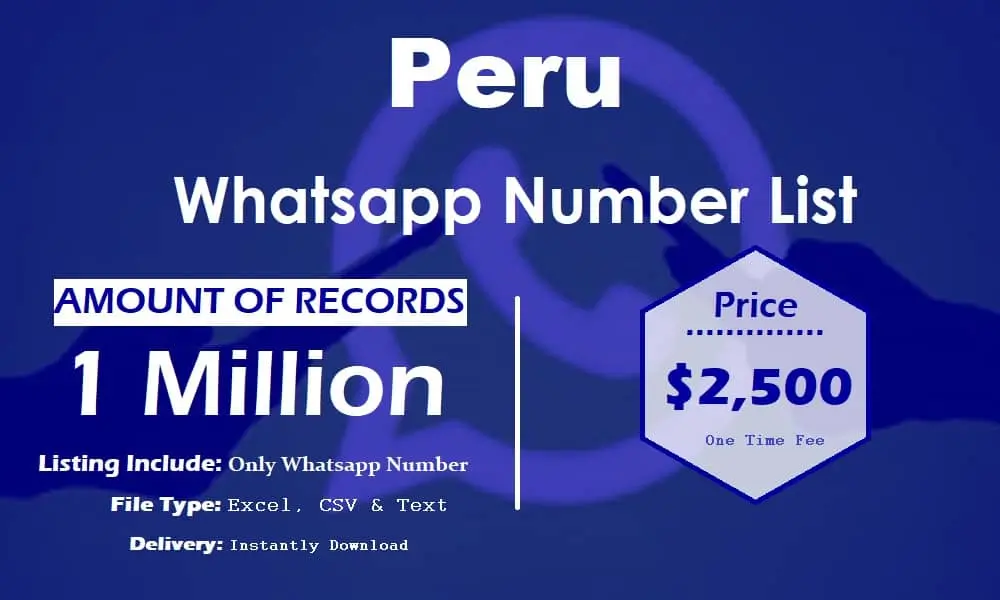 Peru whatsapp number list