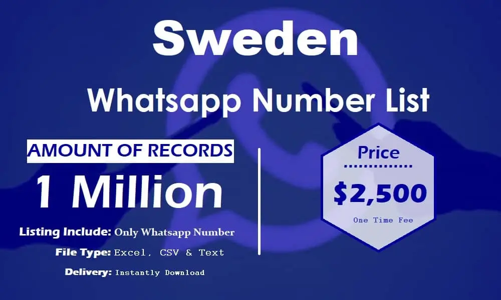Sweden whatsapp number list