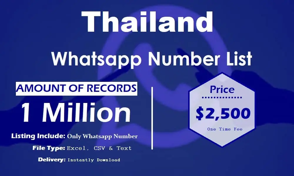 Thailand whatsapp number list